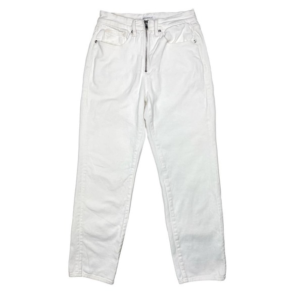 Good American Good Vintage Striaght Leg White Jeans Size 2 (26) Casual Beachy - Picture 1 of 11
